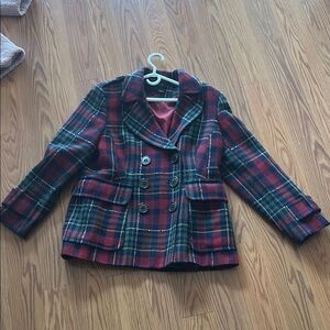 Plaid  Jacket - Red and Blue